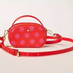 Kate Spade New York Polka Dot Mini Crossbody Bag  Pink/Red  Limited Edition NWT